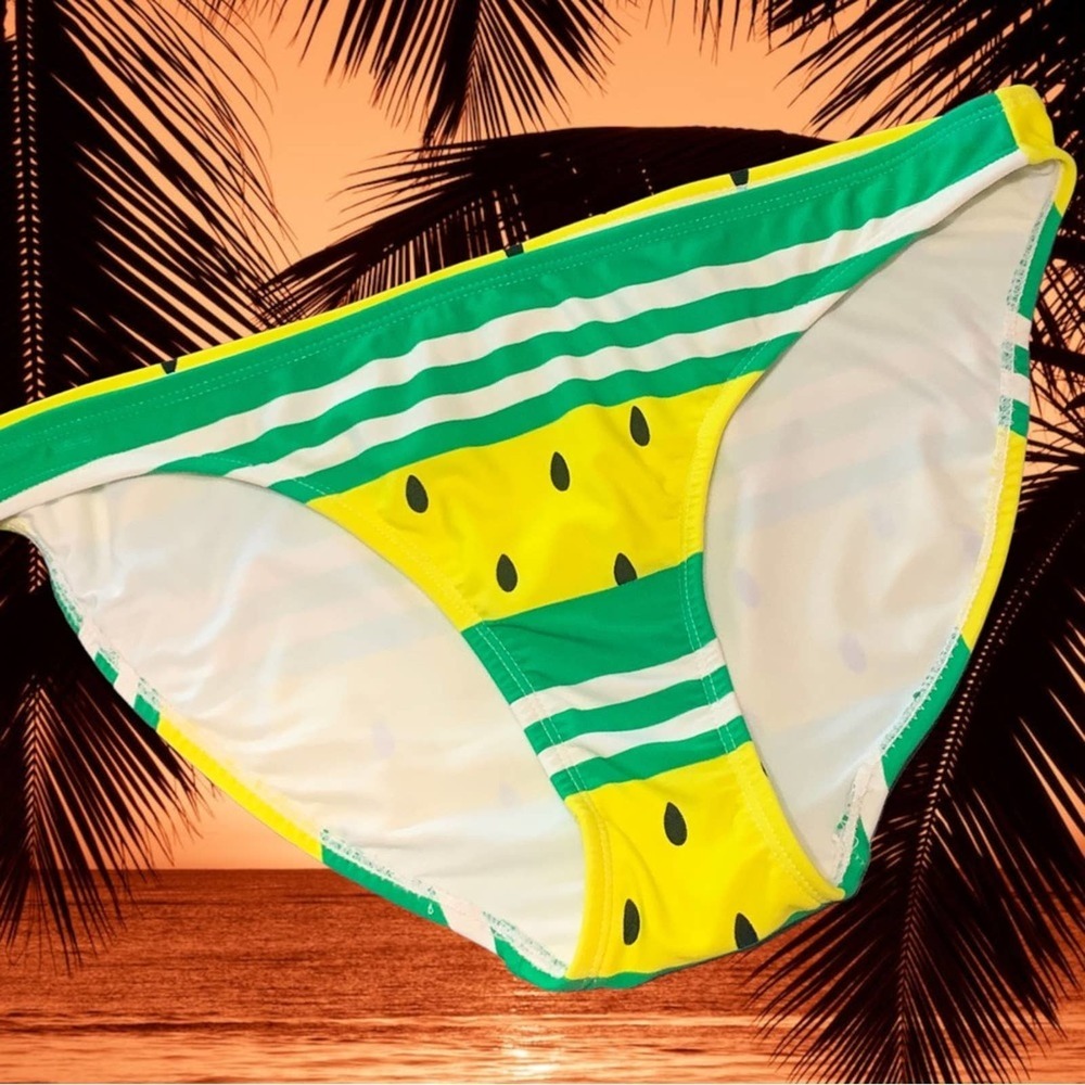 OP watermelon yellow green bikini bottom 11-13. - Picture 3 of 9